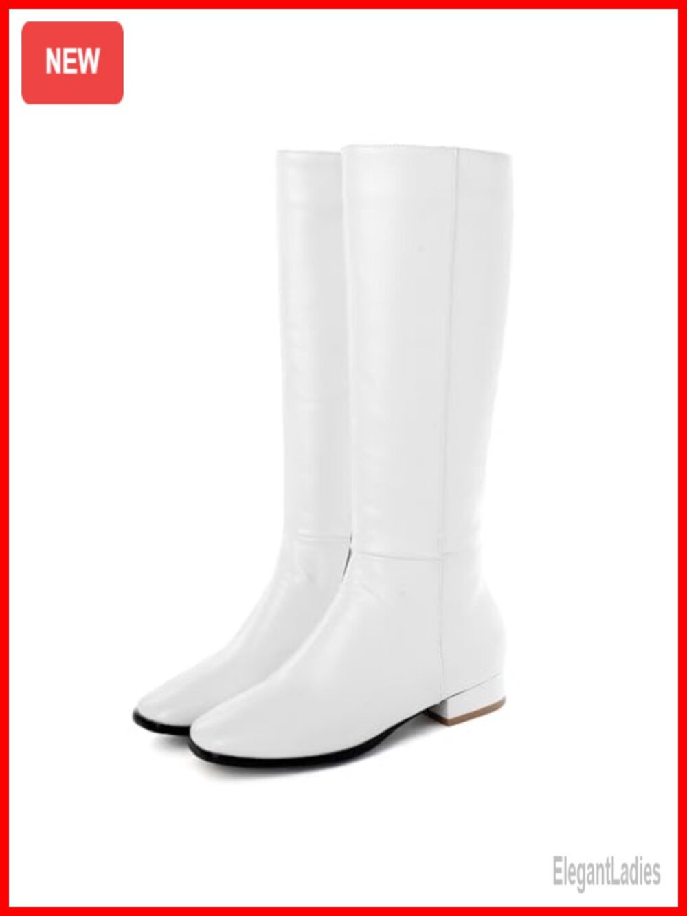 Women's Knee High Riding Boots Flat PU Leather Tall Equestrian Zip